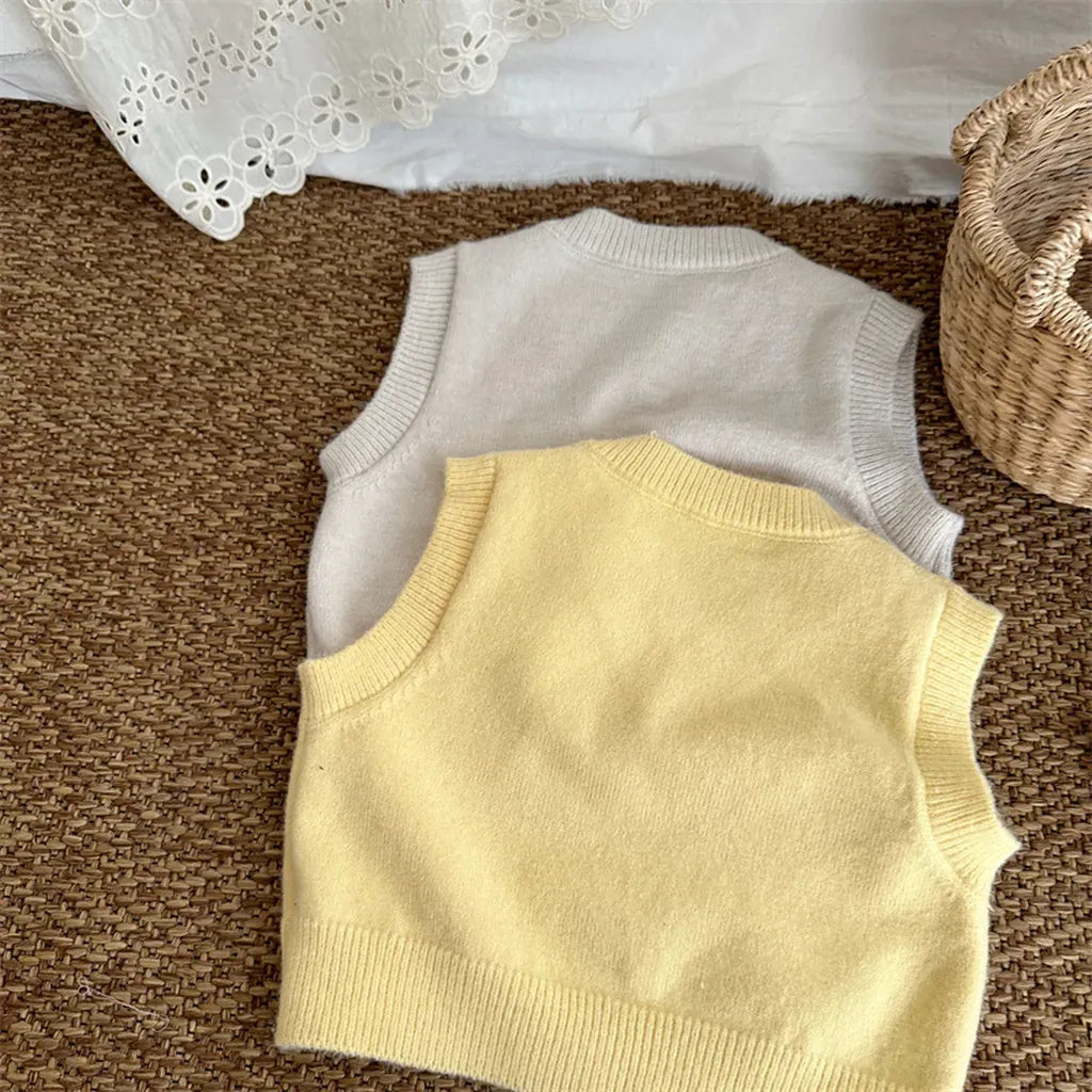 ベスト ハートモチーフVネックニットベスト【mh0011260】