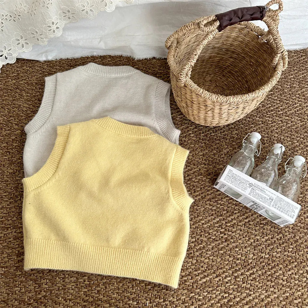 ベスト ハートモチーフVネックニットベスト【mh0011260】