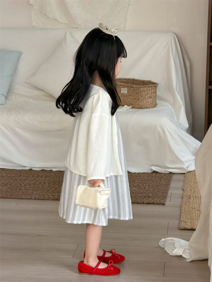 ノースリーブワンピース Vertical Stripe Sundress Labeled Dress ストライプ柄 キャミワンピース【mh0012187】