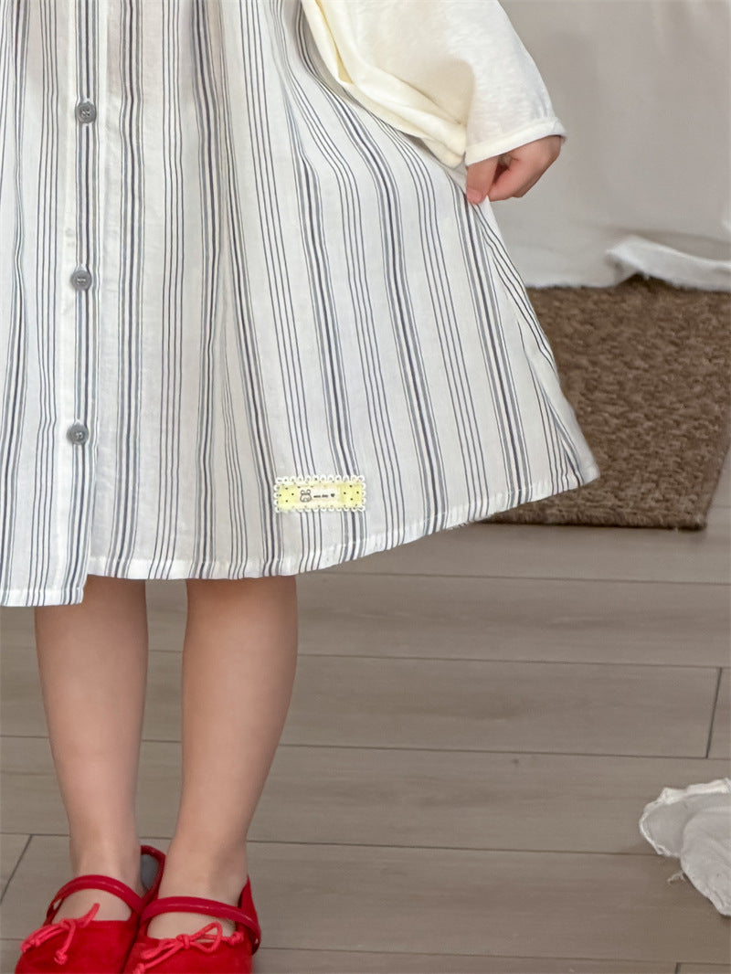 ノースリーブワンピース Vertical Stripe Sundress Labeled Dress ストライプ柄 キャミワンピース【mh0012187】