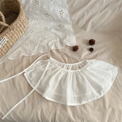 ベビーキッズその他アクセサリー white / S (80-90) キッズエプロン シンプルナチュラル重ね着エプロン【mh-0008904】