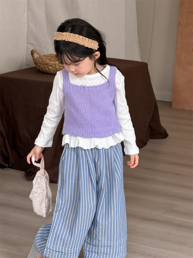 長袖Tシャツ Lace Hem Long Sleeve T-Shirt レース裾 長袖Tシャツ【mh0012200】