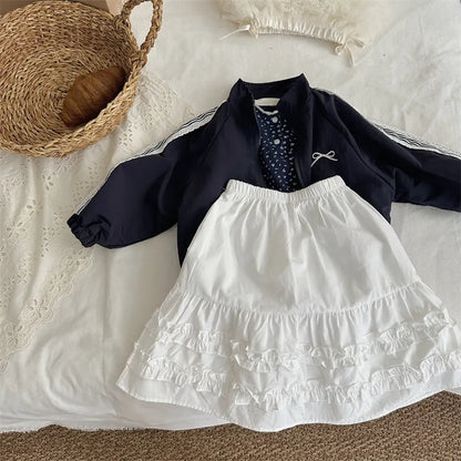 長袖Tシャツ 小花プリントレースネック長袖Tシャツ【mh0011259】