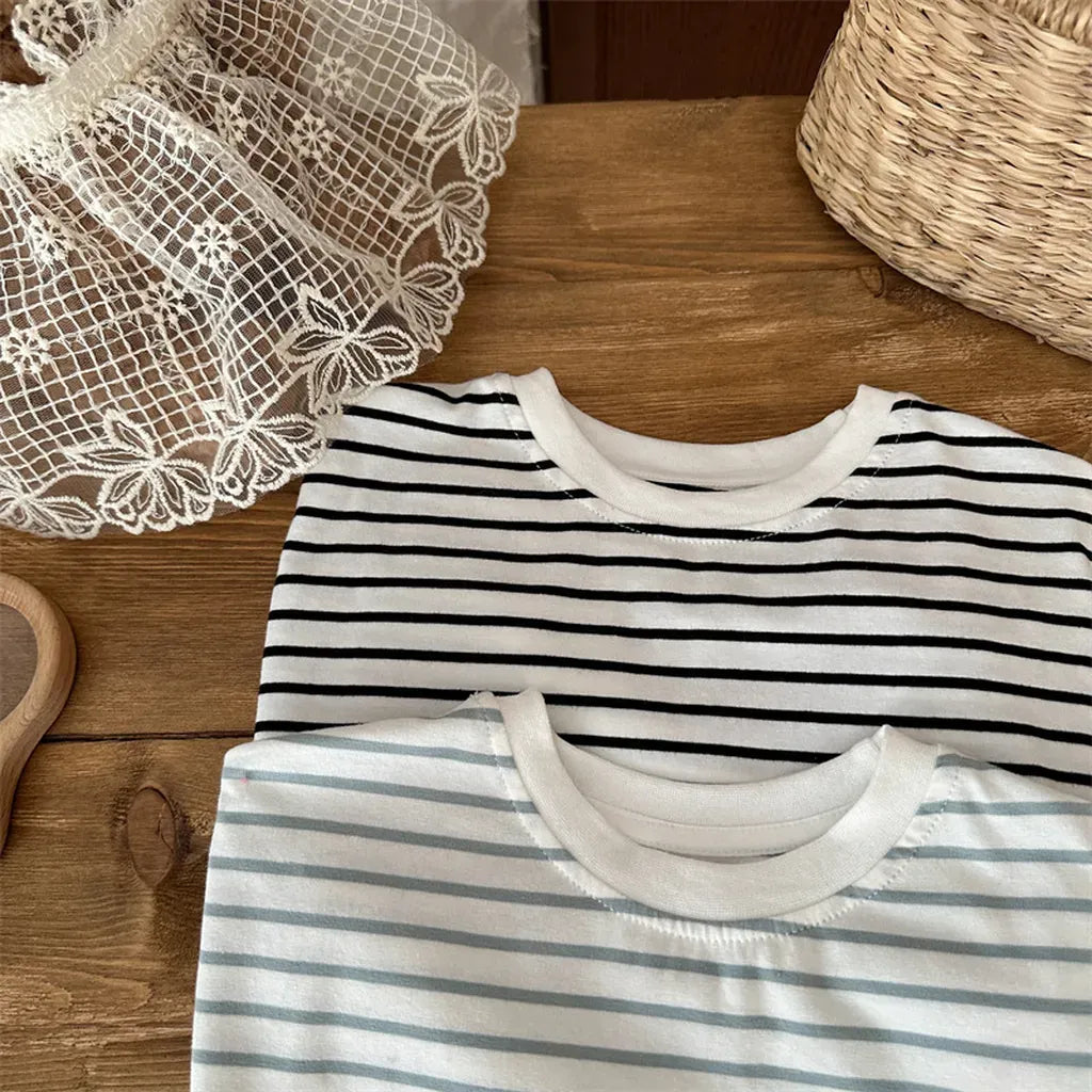 長袖Tシャツ シンプルボーダー長袖Tシャツ【mh0011262】