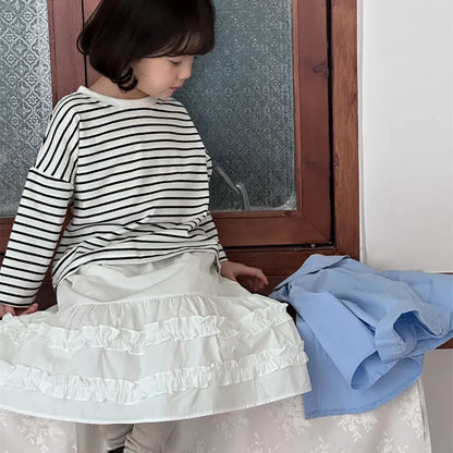 長袖Tシャツ シンプルボーダー長袖Tシャツ【mh0011262】