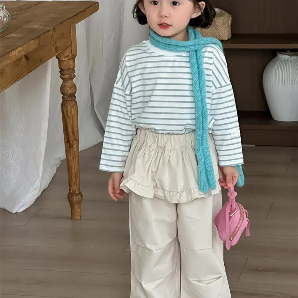 長袖Tシャツ シンプルボーダー長袖Tシャツ【mh0011262】