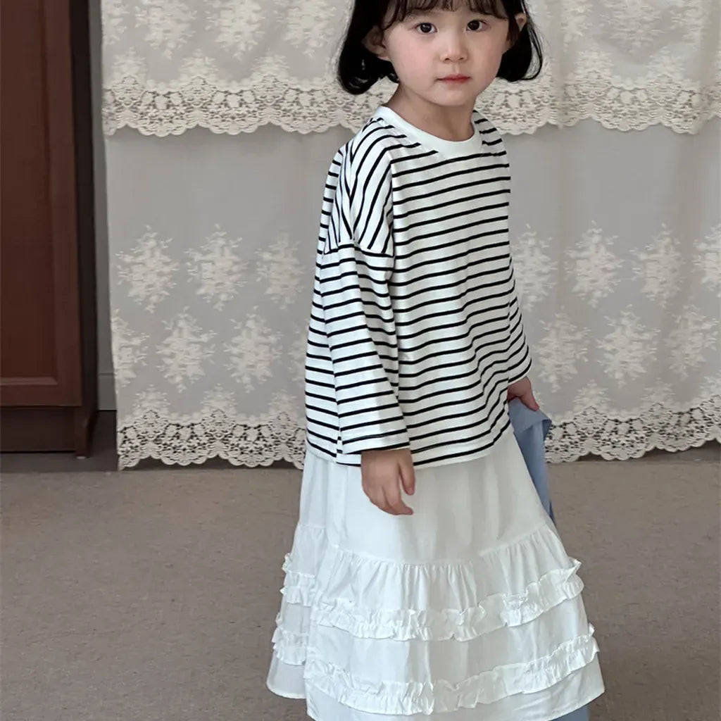 長袖Tシャツ シンプルボーダー長袖Tシャツ【mh0011262】