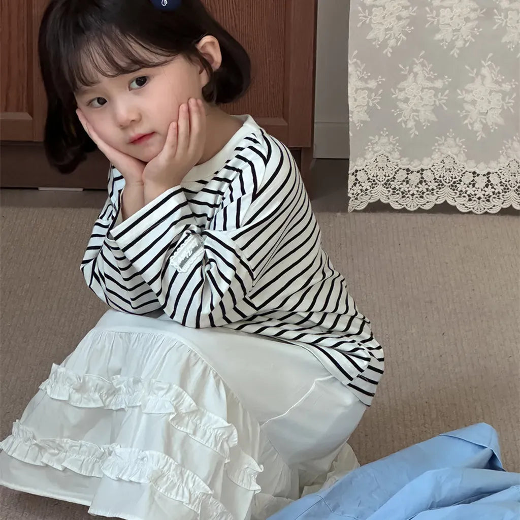 長袖Tシャツ シンプルボーダー長袖Tシャツ【mh0011262】