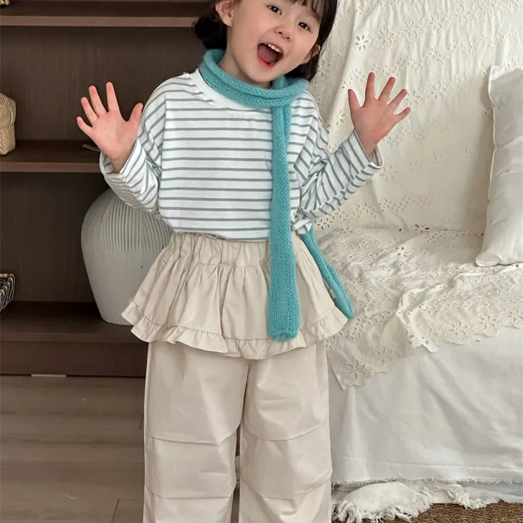 長袖Tシャツ シンプルボーダー長袖Tシャツ【mh0011262】