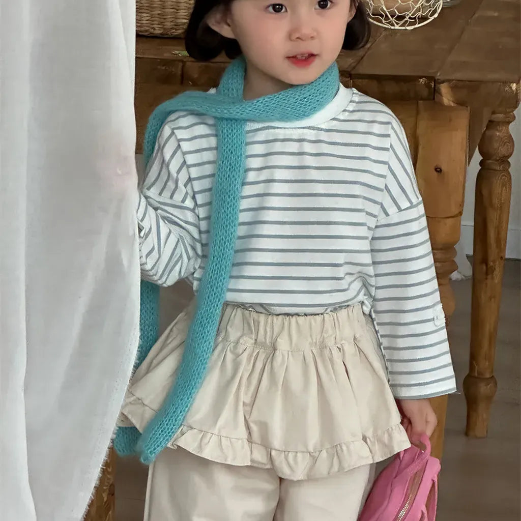 長袖Tシャツ シンプルボーダー長袖Tシャツ【mh0011262】