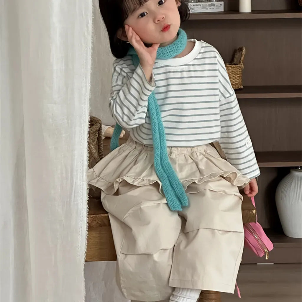 長袖Tシャツ シンプルボーダー長袖Tシャツ【mh0011262】