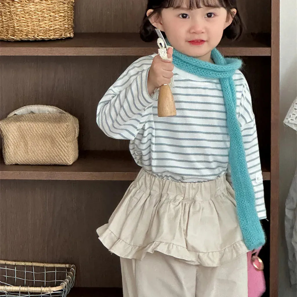 長袖Tシャツ シンプルボーダー長袖Tシャツ【mh0011262】