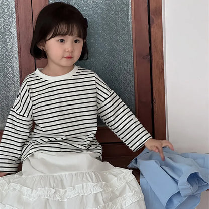 長袖Tシャツ シンプルボーダー長袖Tシャツ【mh0011262】