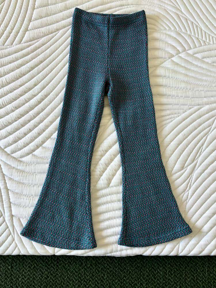ロングパンツ・スウェットパンツ Blue / 110cm yummy&rocky | Two-Color Yarn-Dyed Brushed Bootcut Pants 杢調起毛 ストレッチ ブーツカットパンツ【mh0020062】