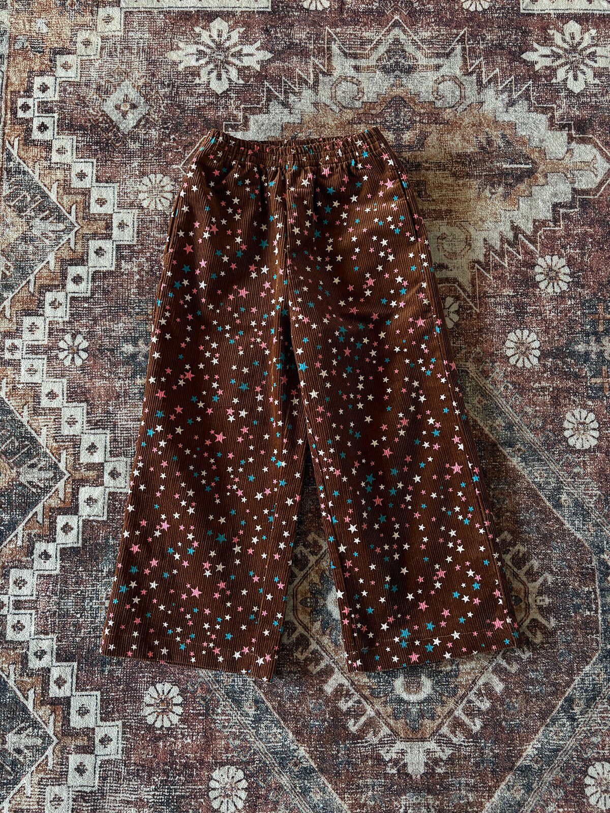 ロングパンツ・スウェットパンツ Brown / 110cm yummy&rocky | Star Print Cotton Corduroy Pants 星柄コーデュロイストレートパンツ【mh0020101】