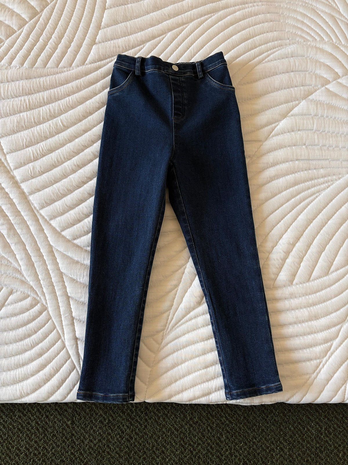 デニムパンツ Dark blue pants / 110cm yummy&rocky | Thickened Brushed Denim Bootcut Jeans 裏起毛 デニム ブーツカット ジーンズ【mh0020041】