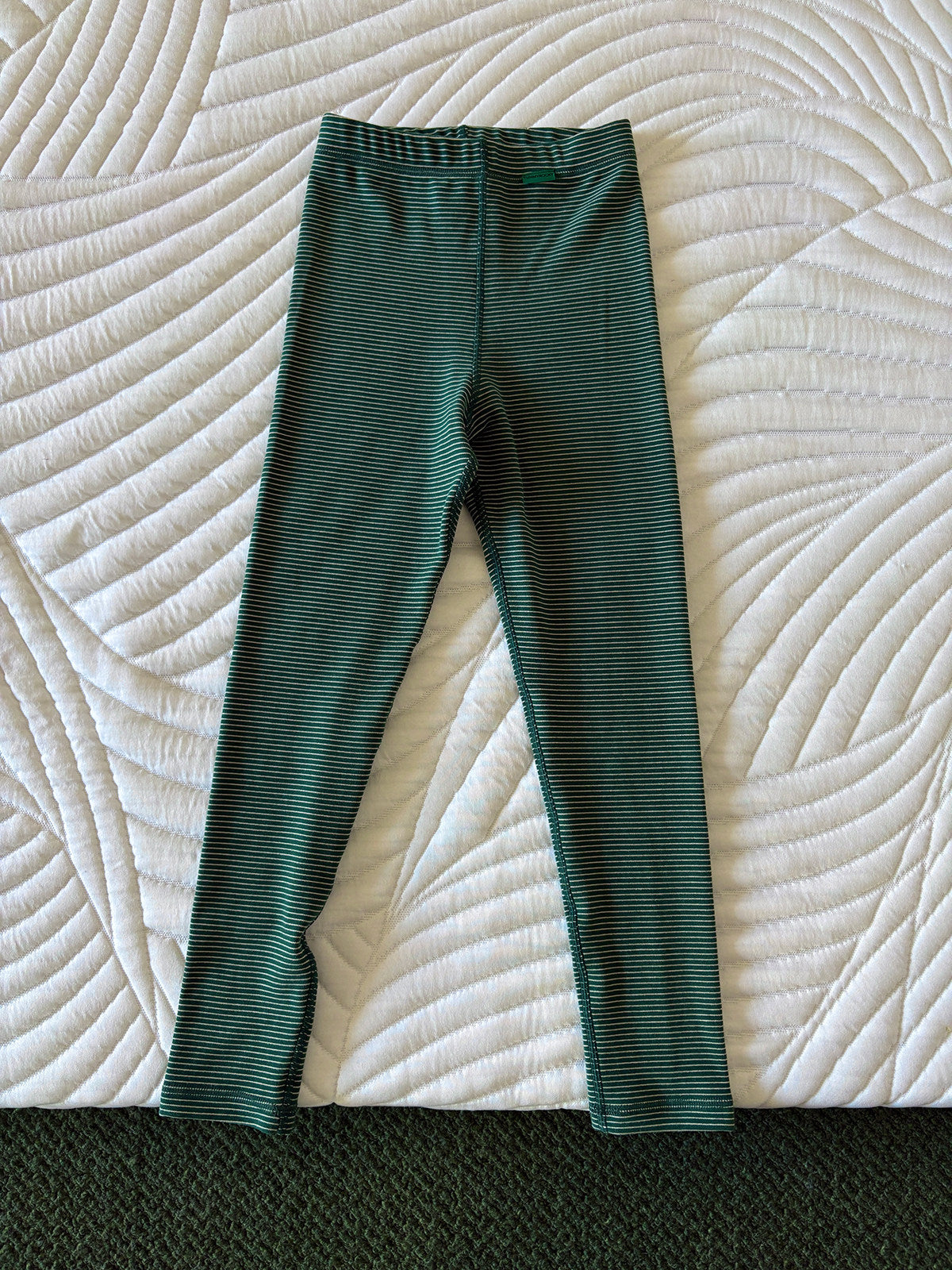 レギンスパンツ Dark Green / 110cm yummy&rocky | Antibacterial Striped Stretch Leggings 抗菌 防寒 配色ボーダー レギンス【mh0020064】