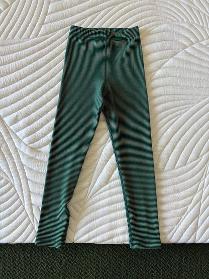 レギンスパンツ Dark Green / 110cm yummy&rocky | Antibacterial Striped Stretch Leggings 抗菌 防寒 配色ボーダー レギンス【mh0020064】