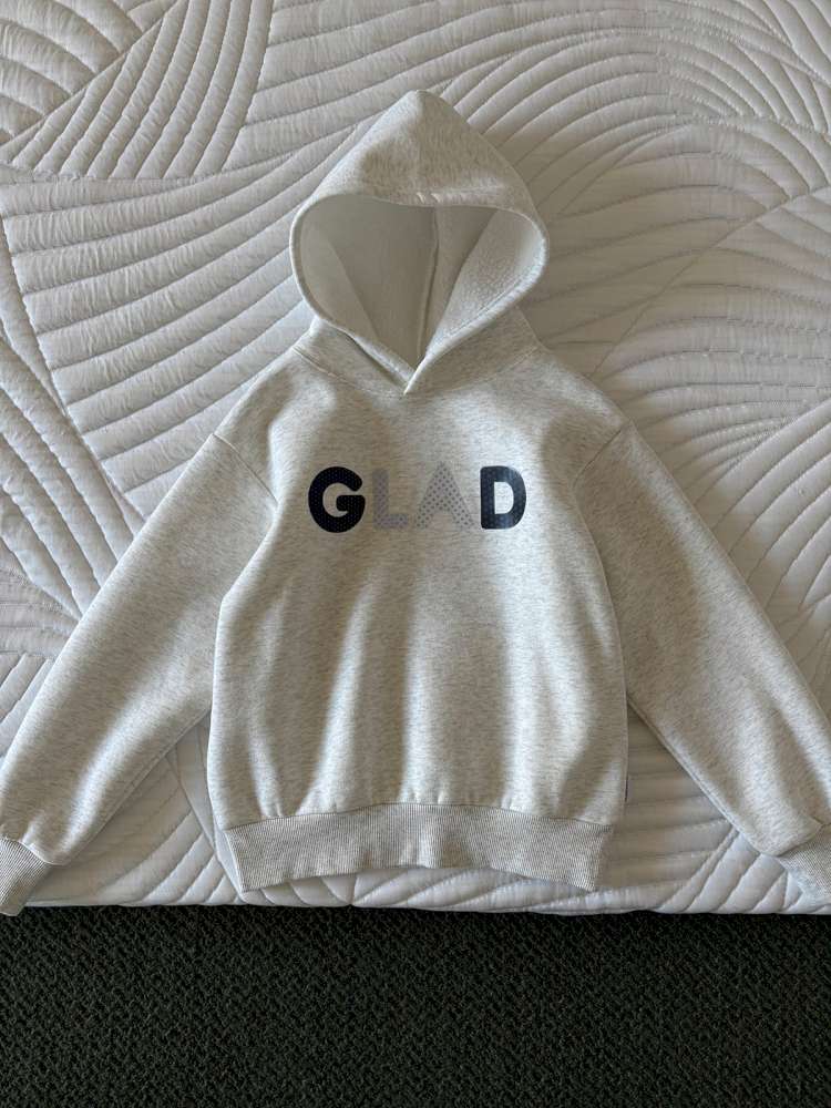 長袖セットアップ Light Gray sweatshirts / 110cm yummy&rocky | Grating Anti-Static Fleece Tracksuit スマイリープリント 裏起毛 セットアップ【mh0020055】