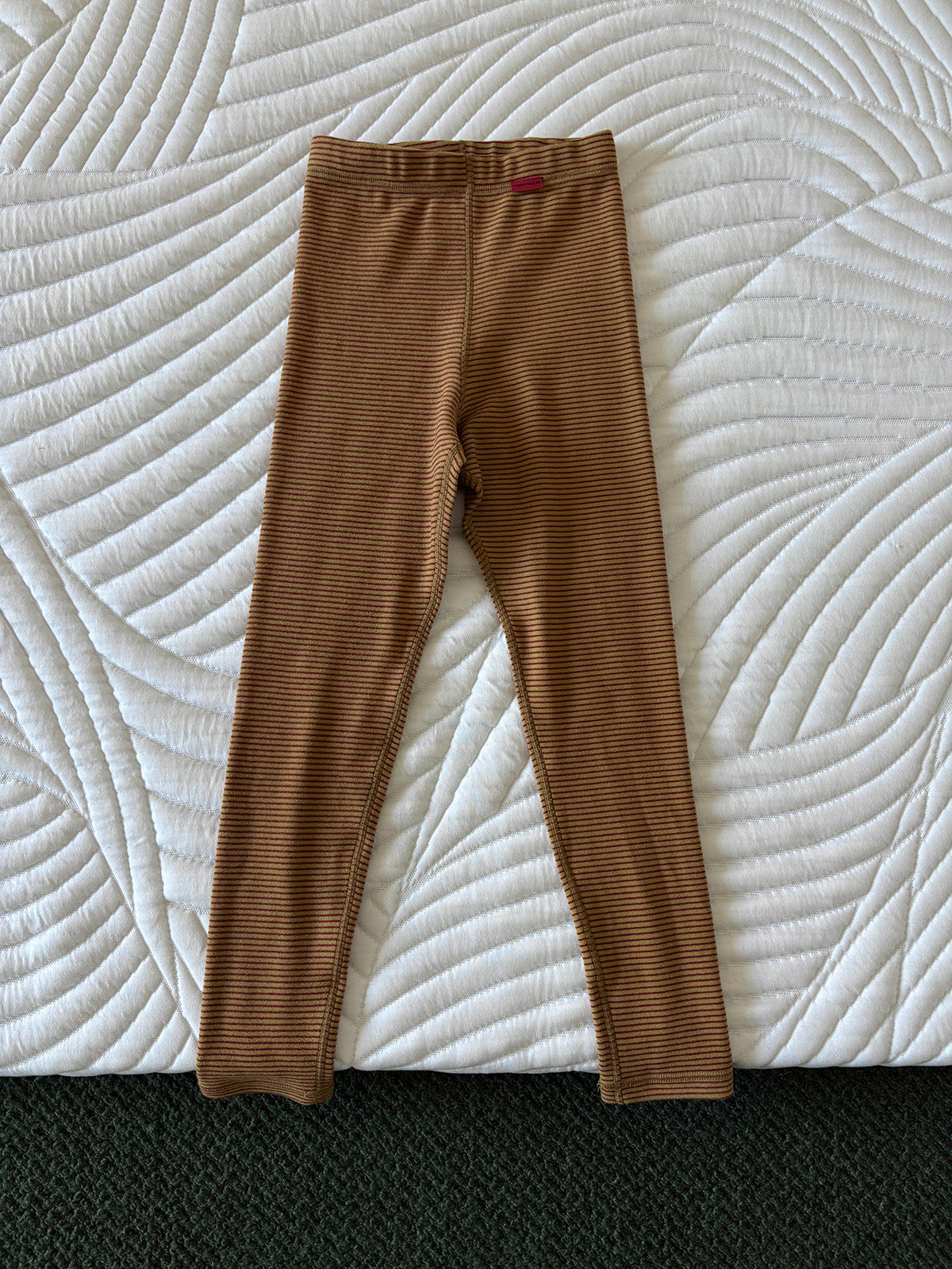 レギンスパンツ Mustard Yellow / 110cm yummy&rocky | Antibacterial Striped Stretch Leggings 抗菌 防寒 配色ボーダー レギンス【mh0020064】