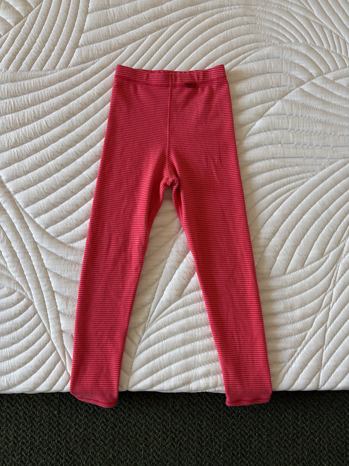 レギンスパンツ Pink / 110cm yummy&rocky | Antibacterial Striped Stretch Leggings 抗菌 防寒 配色ボーダー レギンス【mh0020064】