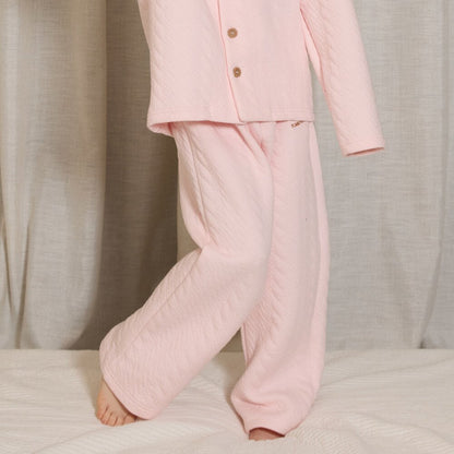 長袖パジャマ Pink Pants / 170cm yummy&rocky | Cotton Embroidery Print Home Set コットン刺繍プリントルームウェア【mh0020096】