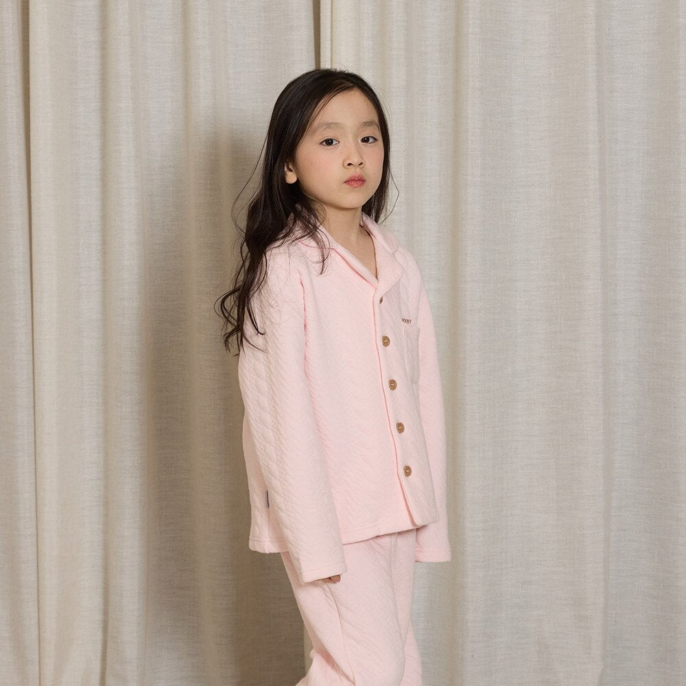 長袖パジャマ Pink Tops / 170cm yummy&rocky | Cotton Embroidery Print Home Set コットン刺繍プリントルームウェア【mh0020096】