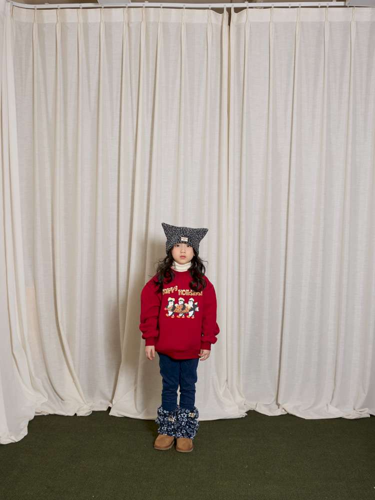 トレーナー・フーディ yummy&rocky | 3D Penguin Luminous Plush Hoodie ペンギン 蓄光プリント 裏起毛 スウェット【mh0020060】