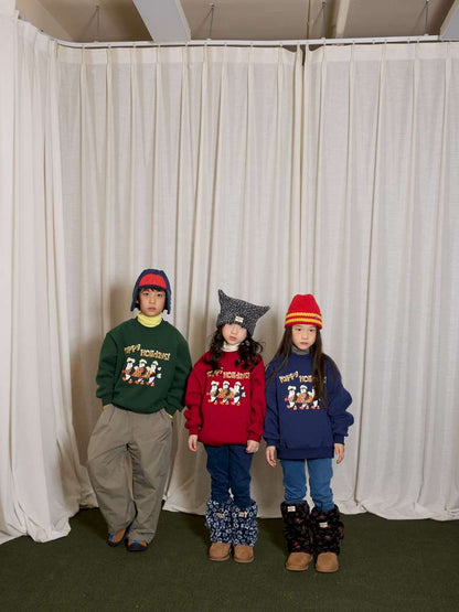 トレーナー・フーディ yummy&rocky | 3D Penguin Luminous Plush Hoodie ペンギン 蓄光プリント 裏起毛 スウェット【mh0020060】