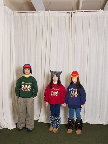 トレーナー・フーディ yummy&rocky | 3D Penguin Luminous Plush Hoodie ペンギン 蓄光プリント 裏起毛 スウェット【mh0020060】