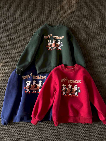 トレーナー・フーディ yummy&rocky | 3D Penguin Luminous Plush Hoodie ペンギン 蓄光プリント 裏起毛 スウェット【mh0020060】