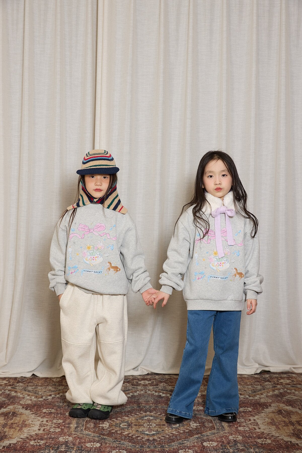 トレーナー・フーディ yummy&rocky | Animal Print Fleece Thermal Sweatshirt アニマルプリント暖かフリーススウェット【mh0020097】
