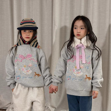 トレーナー・フーディ yummy&rocky | Animal Print Fleece Thermal Sweatshirt アニマルプリント暖かフリーススウェット【mh0020097】