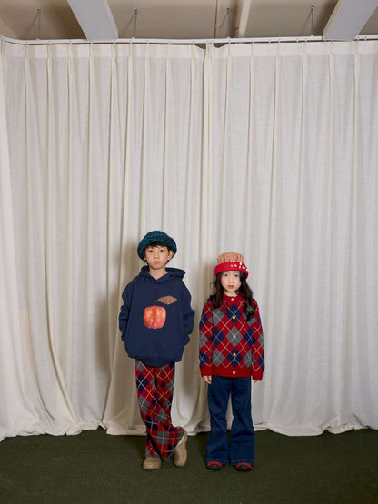 長袖セットアップ yummy&rocky | Checkerboard Wool Soft Knit Set Up チェッカーボード ウール セットアップ【mh0020040】