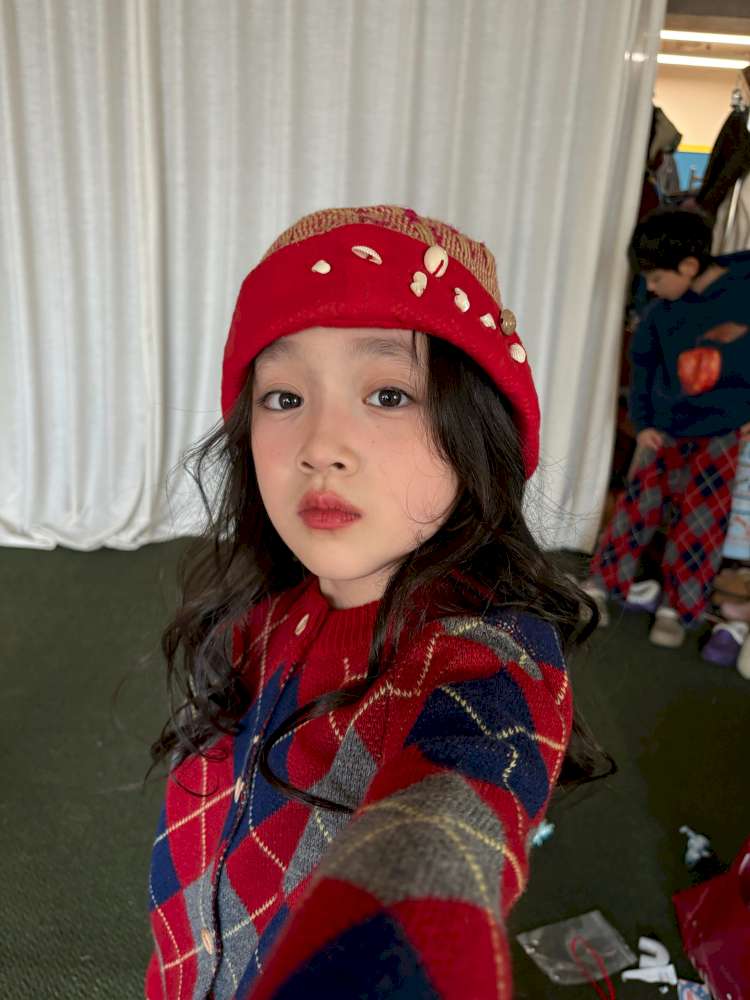 長袖セットアップ yummy&rocky | Checkerboard Wool Soft Knit Set Up チェッカーボード ウール セットアップ【mh0020040】