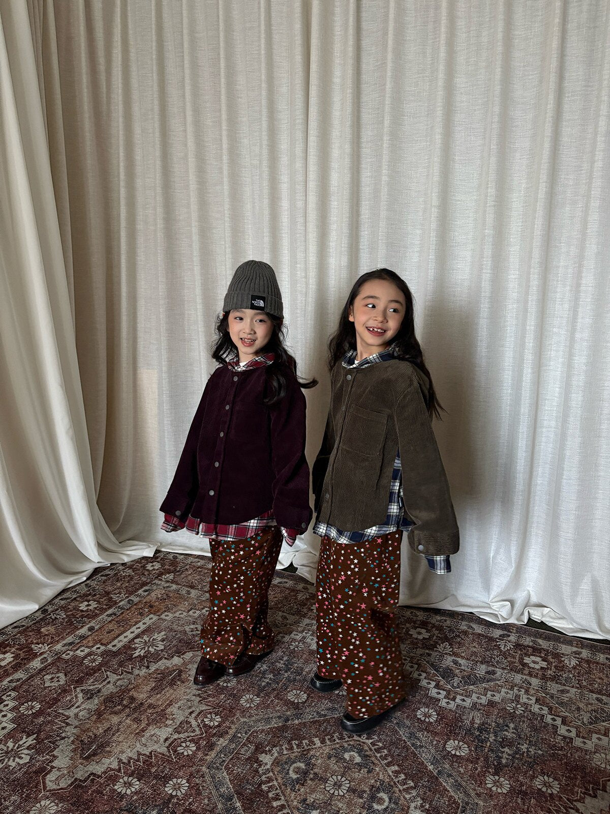 ショートコート・ジャケット・ジャンパー yummy&rocky | Cotton Corduroy Patchwork Jacket コーデュロイ配色切替フードジャケット【mh0020100】