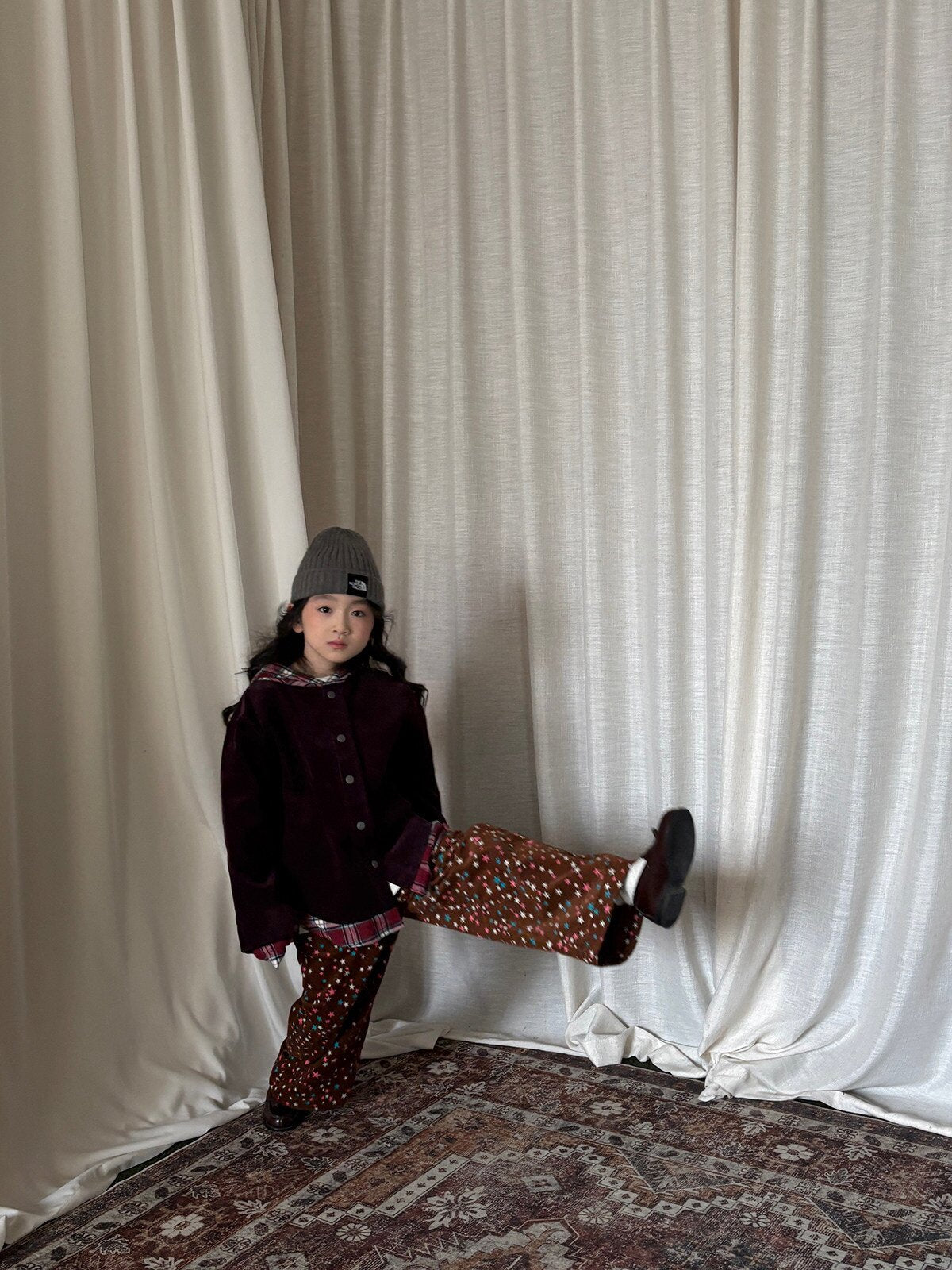ショートコート・ジャケット・ジャンパー yummy&rocky | Cotton Corduroy Patchwork Jacket コーデュロイ配色切替フードジャケット【mh0020100】