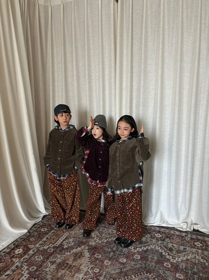 ショートコート・ジャケット・ジャンパー yummy&rocky | Cotton Corduroy Patchwork Jacket コーデュロイ配色切替フードジャケット【mh0020100】