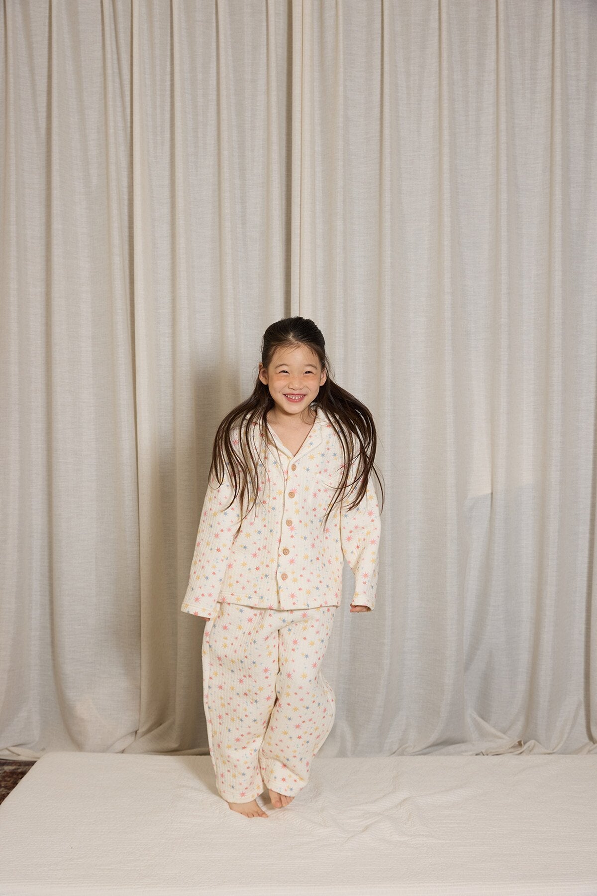 長袖パジャマ yummy&rocky | Cotton Embroidery Print Home Set コットン刺繍プリントルームウェア【mh0020096】