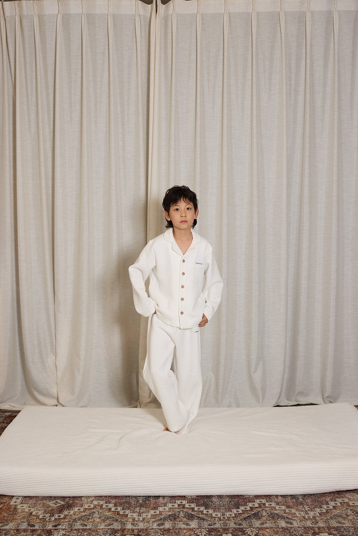 長袖パジャマ yummy&rocky | Cotton Embroidery Print Home Set コットン刺繍プリントルームウェア【mh0020096】