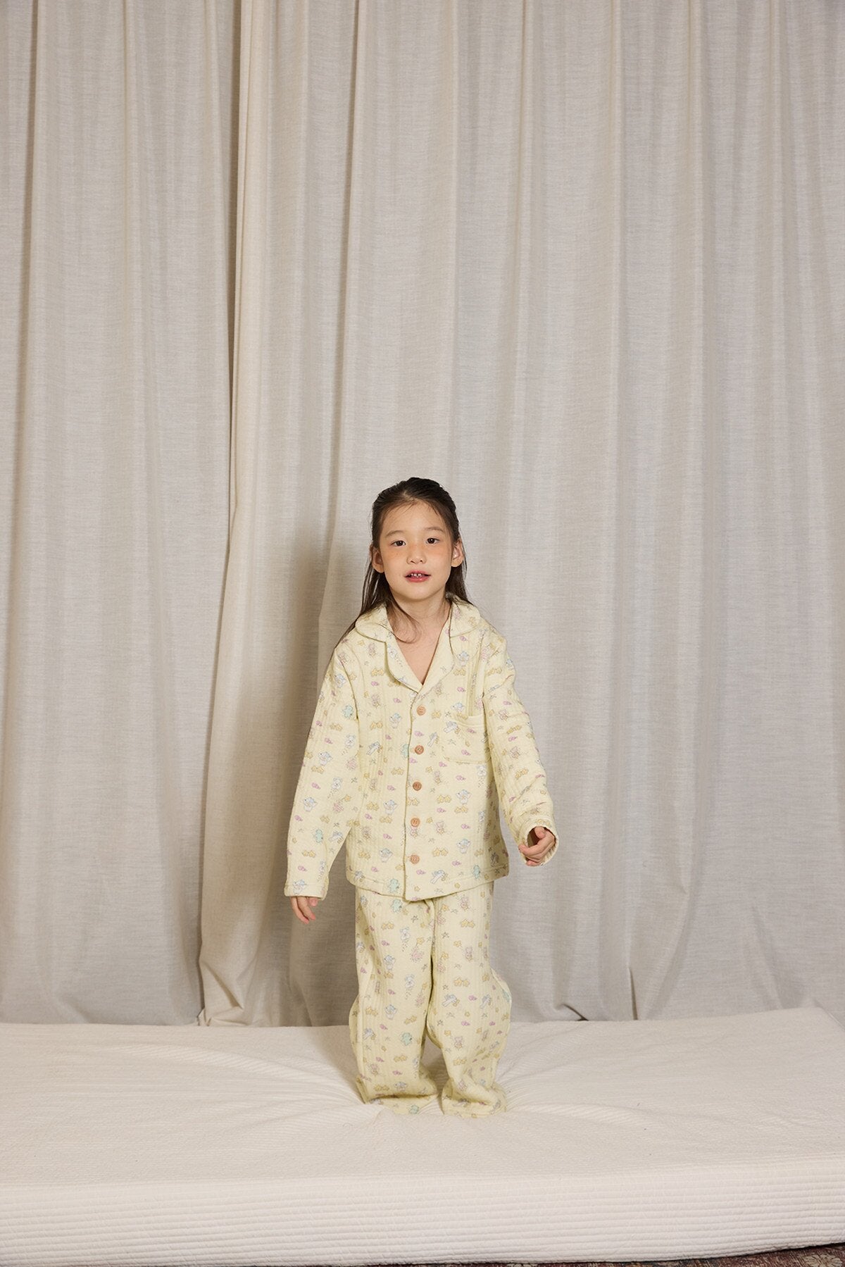長袖パジャマ yummy&rocky | Cotton Embroidery Print Home Set コットン刺繍プリントルームウェア【mh0020096】