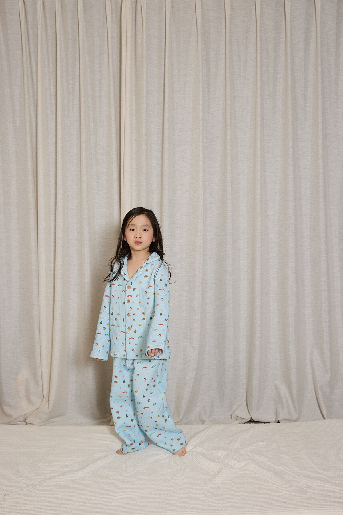 長袖パジャマ yummy&rocky | Cotton Embroidery Print Home Set コットン刺繍プリントルームウェア【mh0020096】