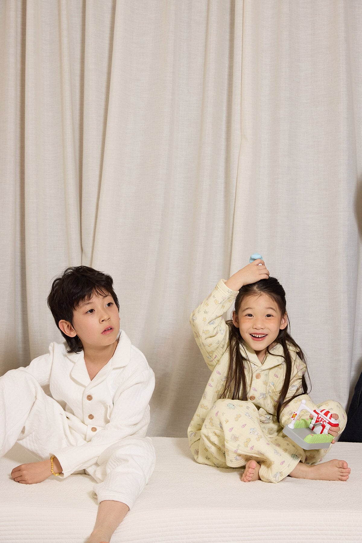 長袖パジャマ yummy&rocky | Cotton Embroidery Print Home Set コットン刺繍プリントルームウェア【mh0020096】