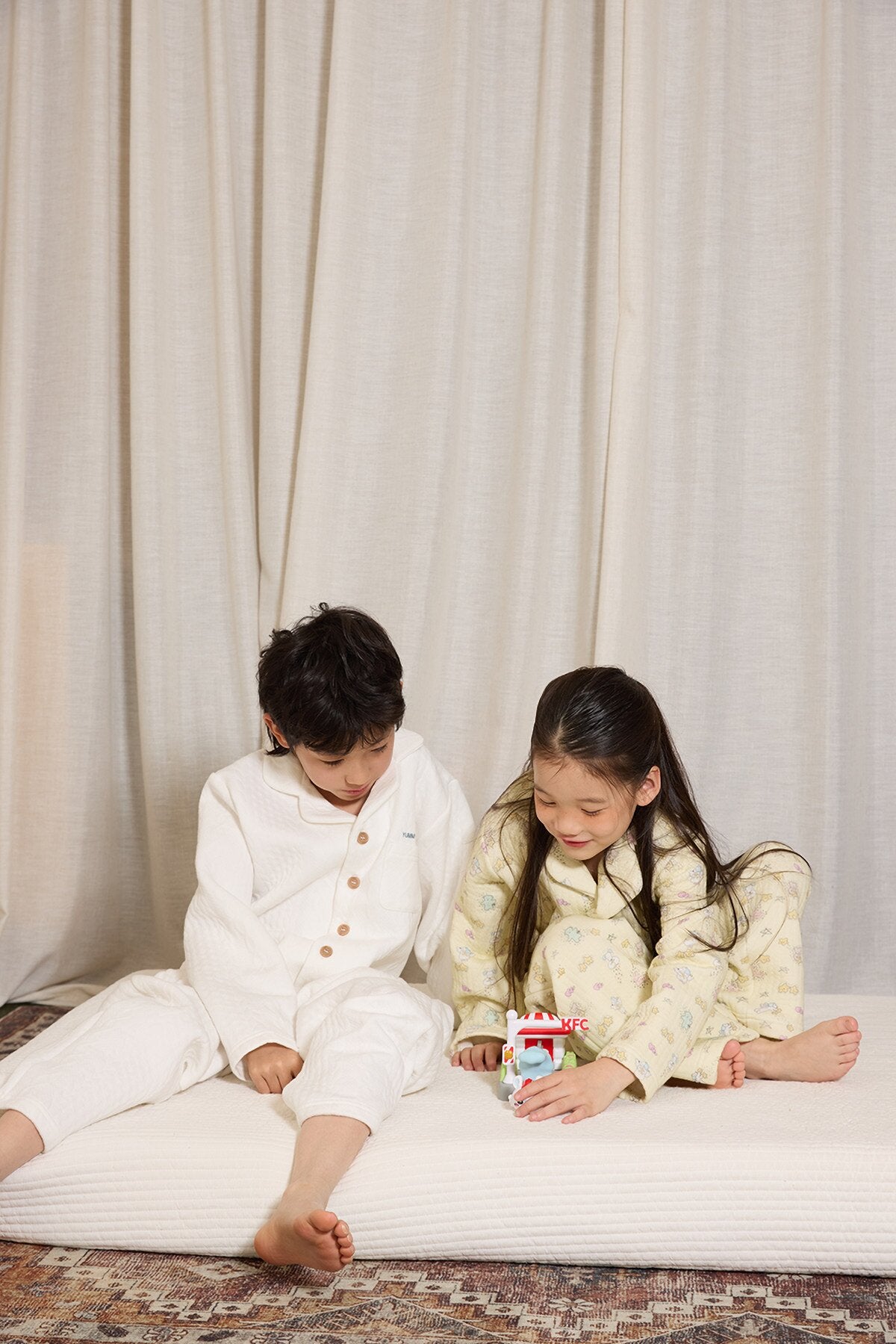 長袖パジャマ yummy&rocky | Cotton Embroidery Print Home Set コットン刺繍プリントルームウェア【mh0020096】