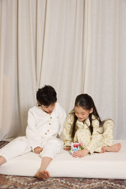 長袖パジャマ yummy&rocky | Cotton Embroidery Print Home Set コットン刺繍プリントルームウェア【mh0020096】