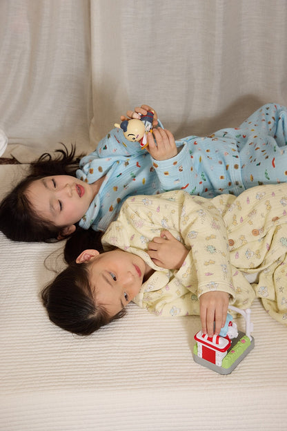 長袖パジャマ yummy&rocky | Cotton Embroidery Print Home Set コットン刺繍プリントルームウェア【mh0020096】