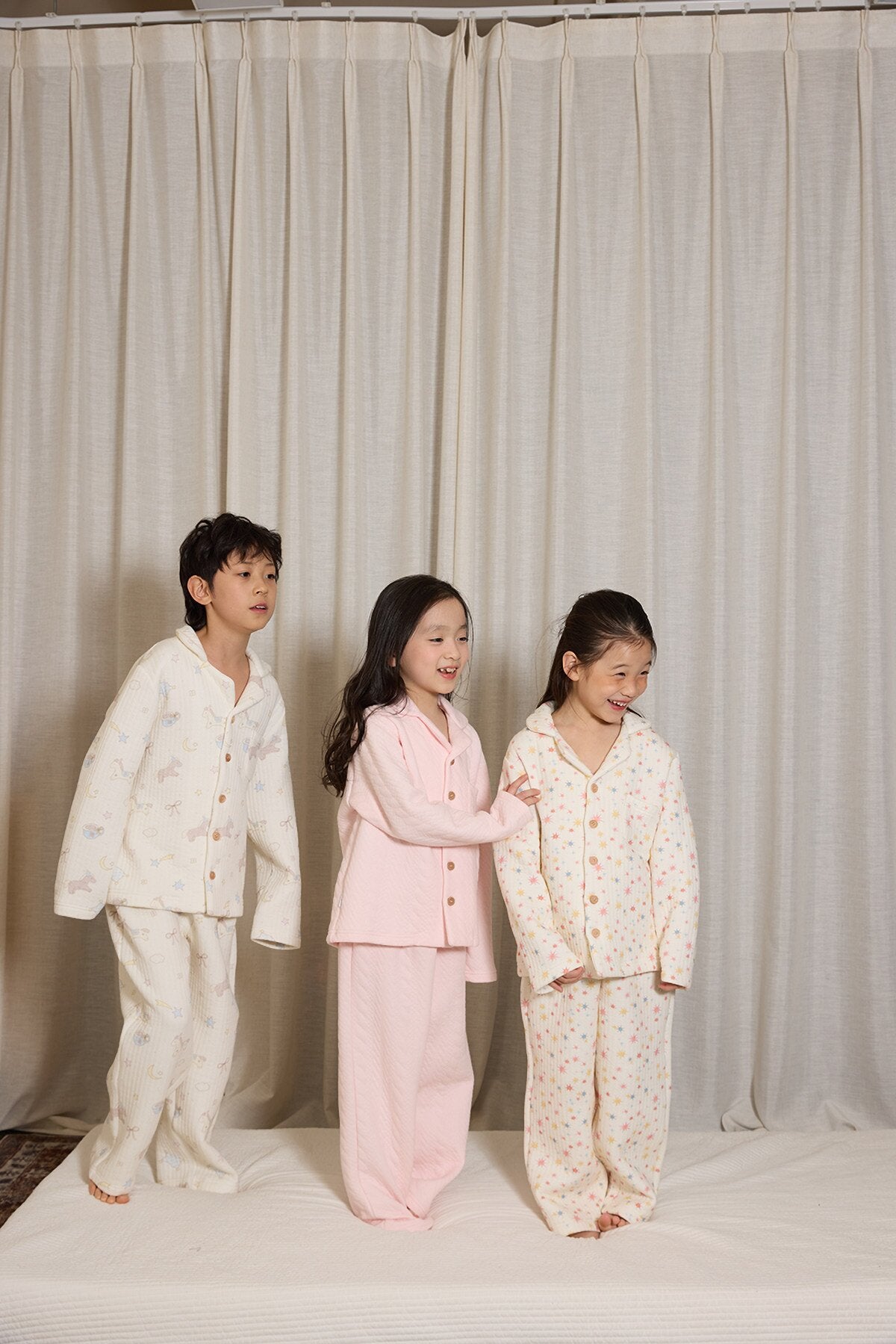 長袖パジャマ yummy&rocky | Cotton Embroidery Print Home Set コットン刺繍プリントルームウェア【mh0020096】