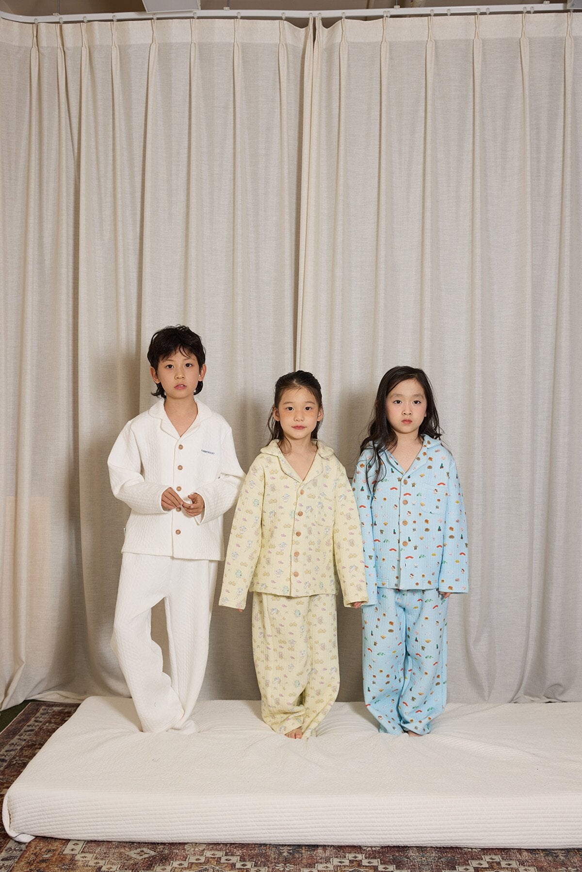 長袖パジャマ yummy&rocky | Cotton Embroidery Print Home Set コットン刺繍プリントルームウェア【mh0020096】