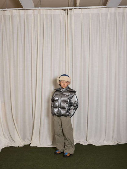 ショートコート・ジャケット・ジャンパー yummy&rocky | Detachable Sleeve Hooded Duck Down Jacket 4WAY仕様 デタッチャブル ダウンジャケット【mh0020039】