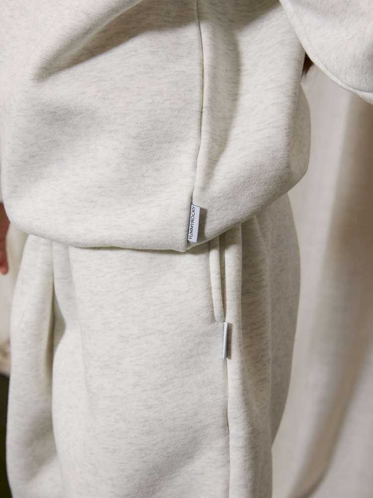 長袖セットアップ yummy&rocky | Grating Anti-Static Fleece Tracksuit スマイリープリント 裏起毛 セットアップ【mh0020055】